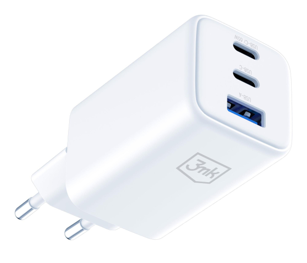 3MK Hyper GaN Charger 65W QC4+ PD PPS USB 1A2C White EU - 1333354 - zdjęcie 5